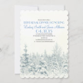 Uitnodiging voor een diner in White Winter Woodlan (Voorkant)