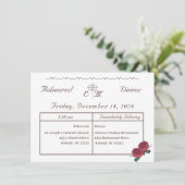 Uitnodiging voor een diner met fijne Rozen (Staand voorkant)