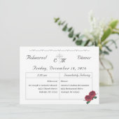 Uitnodiging voor een diner met fijne Rozen (Staand voorkant)