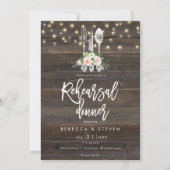 uitnodiging voor een diner met rustige houtflorale (Voorkant)