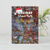 Uitnodiging voor een diner tijdens de wintervakant (Staand voorkant)