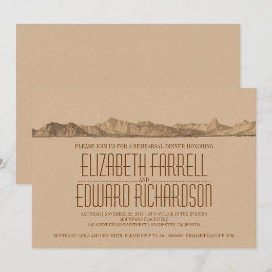 Uitnodiging voor een diner tijdens een repetitie i (Voorkant / Achterkant)