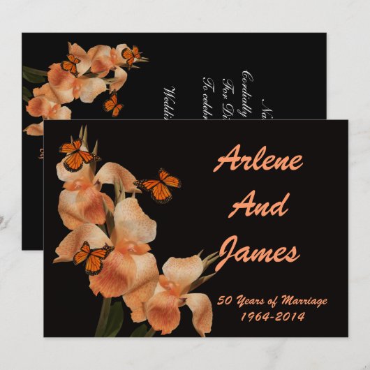 uitnodiging voor een diner van 50e Jubileum op zwa (Voorkant / Achterkant)