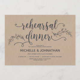 Uitnodiging voor een diner voor een botanische bru