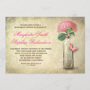 Uitnodiging voor een  diner voor een fles