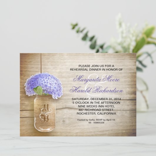 uitnodiging voor een diner voor het landelijke mad (Staand voorkant)