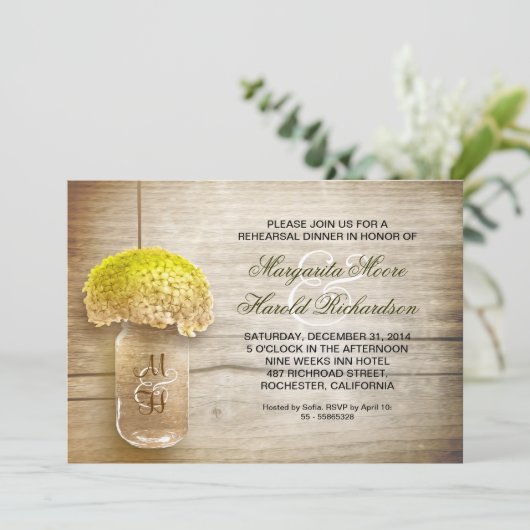 uitnodiging voor een diner voor het landelijke mad (Staand voorkant)