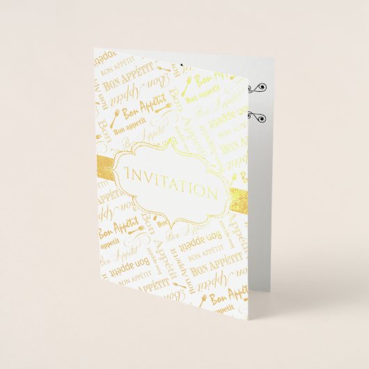 Uitnodiging voor een Dinner Party Bon Appetit Fran (Voorkant)