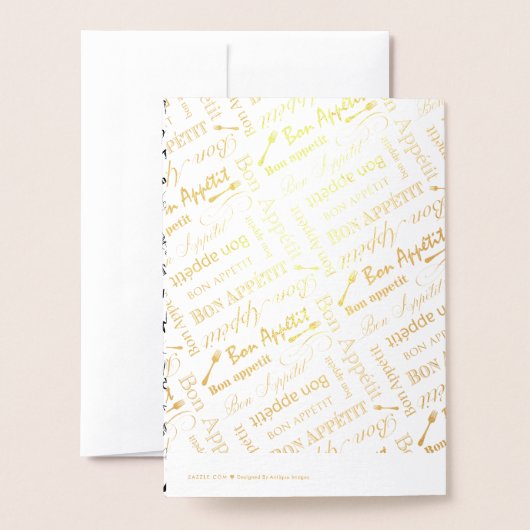Uitnodiging voor een Dinner Party Bon Appetit Fran (Met envelop)