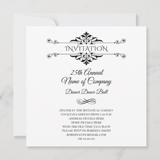 Uitnodiging voor een Dinner Party Bon Appetit Fran (Achterkant)