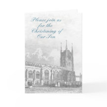 Uitnodiging voor een doop-Voor een jongen.