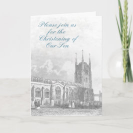 Uitnodiging voor een doop-Voor een jongen.