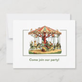 Uitnodiging voor een draaimolen voor kinderen (Voorkant)