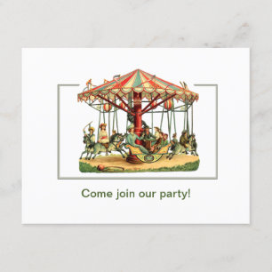 Uitnodiging voor een draaimolen voor kinderen