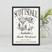 Uitnodiging voor een drankje tijdens een vrijgezel (Staand voorkant)