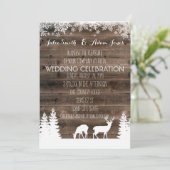 Uitnodiging voor een echt winterhuwelijk - Deer (Staand voorkant)