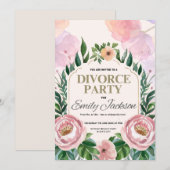 Uitnodiging voor een echtscheidingsfeest - Vet en (Voorkant / Achterkant)