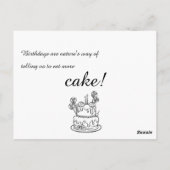 Uitnodiging voor een eenvoudige outline verjaardag (Achterkant)