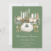 Uitnodiging voor een Elegant Kerstmaal bij Kaarsli (Voorkant)
