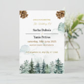 uitnodiging voor een elopement in de bergen (Staand voorkant)