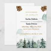 uitnodiging voor een elopement in de bergen (Voorkant / Achterkant)