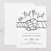 Uitnodiging voor een Elopement, We Hebben de Knoop (Voorkant / Achterkant)