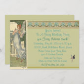 Uitnodiging voor een Fairy Birthday Party (Voorkant / Achterkant)