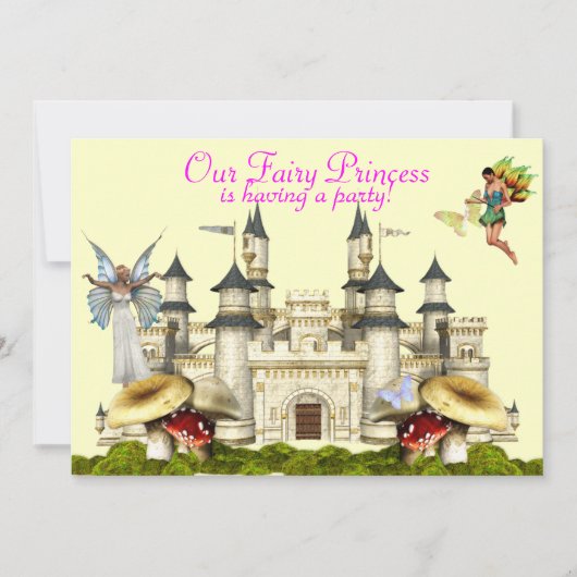 uitnodiging voor een fairy princess (Voorkant)