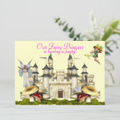 uitnodiging voor een fairy princess (Staand voorkant)
