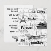 Uitnodiging voor een Farewell Party (Voorkant / Achterkant)