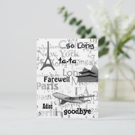 Uitnodiging voor een Farewell Party (Staand voorkant)