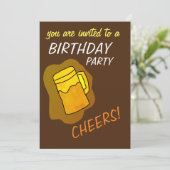 uitnodiging voor een feest (Staand voorkant)