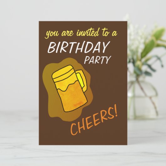 uitnodiging voor een feest (Staand voorkant)