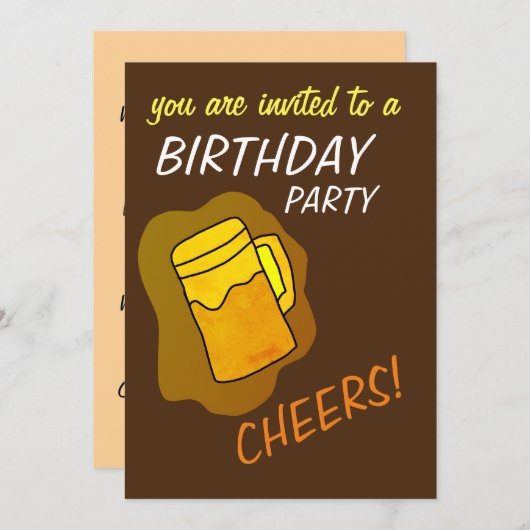 uitnodiging voor een feest (Voorkant / Achterkant)