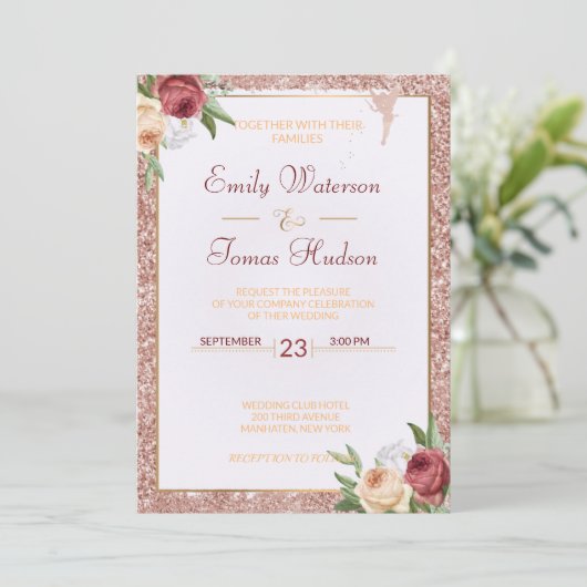 Uitnodiging voor een feest (Staand voorkant)