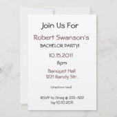 Uitnodiging voor een feest met bierfles voor vrijg (Achterkant)