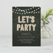 Uitnodiging voor een feest met digitale marquee-ve (Staand voorkant)