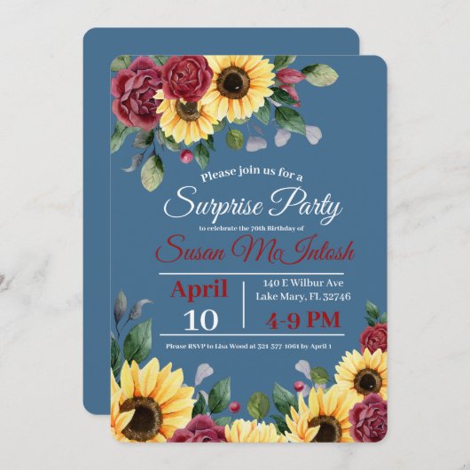 Uitnodiging voor een feest op zonne-energie (Voorkant / Achterkant)