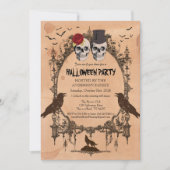 Uitnodiging voor een feest. Robuuste suikerschedel (Voorkant)