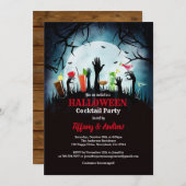 Uitnodiging voor een feest. Zombie cocktail party (Voorkant / Achterkant)