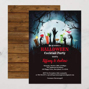Uitnodiging voor een feest. Zombie cocktail party
