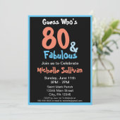 Uitnodiging voor een feestdag in Fabulous Black (Staand voorkant)