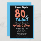 Uitnodiging voor een feestdag in Fabulous Black (Voorkant / Achterkant)