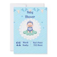 Uitnodiging voor een feestelijke baby jongen
