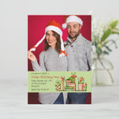 Uitnodiging voor een feestelijke cadeauwisseling (Staand voorkant)