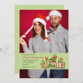 Uitnodiging voor een feestelijke cadeauwisseling (Voorkant / Achterkant)