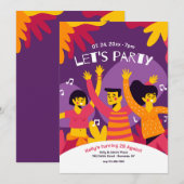 Uitnodiging voor een Feestje (Voorkant / Achterkant)