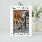 Uitnodiging voor een feestje ~ Grappig ~ Humerous (Staand voorkant)