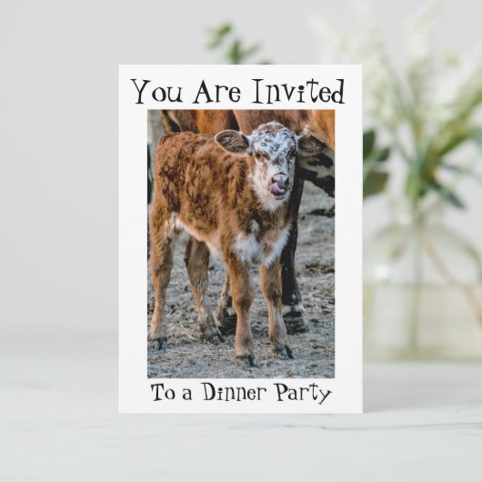 Uitnodiging voor een feestje ~ Grappig ~ Humerous (Staand voorkant)