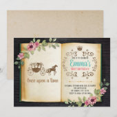 Uitnodiging voor een feestje met een oude-boeken-t (Voorkant / Achterkant)